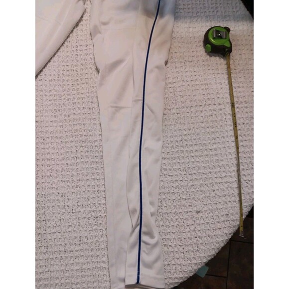 Wilson Adult Pants White Baseball Blue Stripe Sport Team Logo Mens Large EUC - Picture 6 of 8